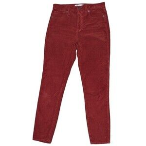 Madewell rust color 10" high rise skinny M1726 Corduroy cotton blend size 27